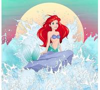 Komar Disney IADX6-013 - Papel pintado fotográfico (fieltro, 300 x 280 cm), diseño de sirena, niña