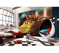 Komar Disney IADX7-031 - Papel pintado fotográfico para dormitorio infantil (350 x 250 cm, 350 x 250 cm), diseño de Rayos McQueen, Cruz Ramírez