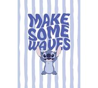Komar Disney Lilo and Stitch Make Some Waves - Cuadro decorativo para habitación infantil (50 x 70 cm), diseño de Lilo y Stitch