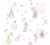 Komar Disney - Papel pintado no tejido para habitación infantil, princesas, reinas, cuentos de hadas, 1 rollo, 1 rollo, 10,05 x 0,53 m, multicolor