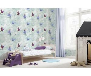 Komar Disney TD5-0001 Frozen Fresh Breeze - Papel pintado (fieltro, 1 rollo, tamaño: 10,05 x 0,53 m), diseño de Frozen