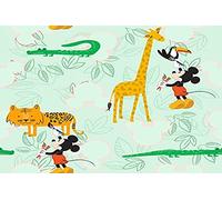 Komar Disney TD5-0002 - Papel pintado para habitación infantil, diseño de Mickey Doodle Zoo-1 (10,05 x 0,53 m), multicolor