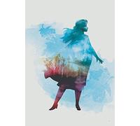 Komar Frozen Anna Aquarell - Tamaño: 50 x 70 cm Póster de pared, impresión artística (sin marco), Disney