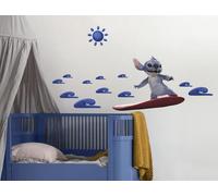 Komar Graz Design - Adhesivo decorativo para pared (13 piezas, 70 x 50 cm), diseño de Stitch de Disney, color azul