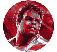 Komar Marvel Dot DD1-047 - Papel pintado fotográfico de fieltro redondo y autoadhesivo (125 cm de diámetro), diseño de Los Vengadores Painting Hulk