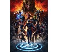Komar Marvel IADX4-073 - Papel pintado fotográfico para habitación infantil (200 x 280 cm), diseño de Los Vengadores vs Thanos
