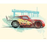 Komar Mural de Disney Cars Rayo McQueen - Tamaño: 40 x 30 cm (sin marco) - Decoración para habitación infantil