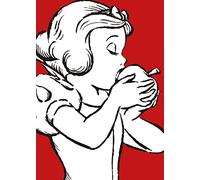 Komar Mural de pared de Disney White Snow White Apple Bite, 50 x 70 cm, impresión artística (sin marco), color rojo