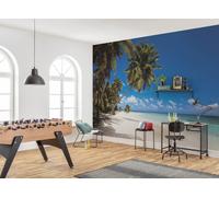 Komar Mural Fotográfico Papel 368x254 cm Playa Palmeras Azul Mate