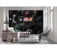 Komar Mural Papel Pintado Floral Negro Mate Semi Brillo 368x254cm