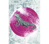 Komar P077C-50x70 - Cuadro de Pared con diseño de Iguana Circular sin Marco (50 x 70 cm, 50 x 70 cm)