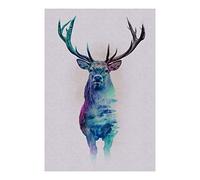 Komar P084C-P084C-50 x 70 - Cuadro Decorativo para Pared (50 x 70 cm, diseño de Animales, Bosque, Ciervos, sin Marco)