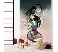 Komar Papel pintado fotográfico de fieltro de Disney Brave Mulan - Tamaño: 200 x 280 cm (ancho x alto) - Chica, princesa, habitación infantil - IADX4-083