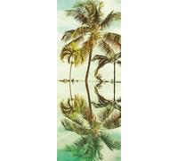 Komar Papel pintado fotográfico de fieltro - Key West Panel - Tamaño 100 x 250 cm (ancho x alto) - Palmeras Playa Diapositivas Pared Papel pintado Salón Dormitorio Oficina Pasillo Decoración Mural -