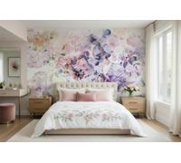 Komar Papel Pintado Mural Flores Moradas Floral 368x248 cm 4 Piezas Vlies