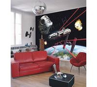 Komar Papier Fototapete - Star Wars Millennium Falcon - Größe 368 x 254 cm