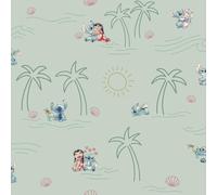 Komar Rapport - Papel pintado no tejido (53 x 1005 cm), diseño de Lilo y Stitch Beach Love de Disney