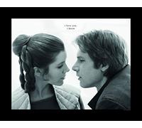 Komar Star Wars Classic Leia Han Love - Cuadro de Pared para habitación de los niños, habitación Juvenil, decoración, impresión artística, sin Marco, Disponible en Tres tamaños, carbón, WB124-50x40
