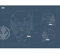 Komar Star Wars EP9 Blueprint Kylo Helmet - Tamaño: 70 x 50 cm Póster, impresión artística (sin marco)