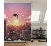 Komar Vlies Fototapete - Marvel Spider-Man Swinging Through the Air - Größe 200 x 250 cm