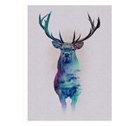 Komar Wandbild Von Animals Forest Deer | Poster, Bild, Wohnzimmer, Schlafzimmer, Dekoration, Kunstdruck | ohne Rahmen | P084C-30x40 fotomural, carbón, 1L x 30B cm