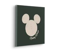 Komar WTD - Cuadro decorativo para habitación infantil (40 x 40 cm), diseño de Mickey Mouse, color verde y rosa