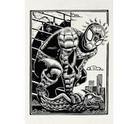 Komar WTD - Cuadro decorativo para habitación infantil (50 x 70 cm), diseño de Spiderman de Marvel