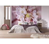 Komar WTD - Papel pintado para pared, diseño de flores de manzana, 248 x 184 cm, 4 piezas, color rosa