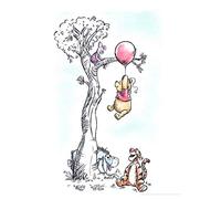 Komar WTD WB059-30 x 40 cm - Cuadro Decorativo para Pared, diseño de Winnie The Pooh, diseño de Winnie The Pooh, sin Marco, WB059-30 x 40 cm, Multicolor