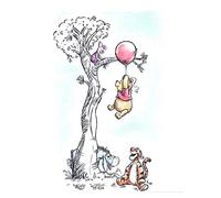 Komar WTD WB059-40 x 50 - Cuadro Decorativo para Pared, diseño de Winnie The Pooh, diseño de Winnie The Pooh, sin Marco, 40 x 50 cm, Multicolor