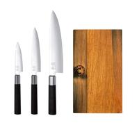 Kombatibel Kai Wasabi Black - Juego de cuchillos de cocina (3 unidades, 25 x 15 cm), color negro