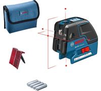 Bosch Professional GCL 25 - Nivel láser combinado (alcance 10 m, 2 líneas + 5 puntos, láser rojo, con funda, en caja)