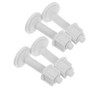 KOMBIUDA 4 Piezas Tornillos de Fijación para Tapa de Inodoro de Plástico 4 Piezas con Pernos de Expansión 2.9X2.9 CM Kit de Reparación para Asiento de Inodoro Accesorios de