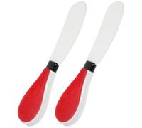 KOMBIUDA Cortador de queso de cerámica 2 piezas, untador de mermelada de pan, raspador pequeño para crema y mermelada de frutas para hogar