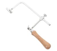 KOMBIUDA de Marquetería, de Vaivén Ajustable con Mango Ergonómico de Madera y Marco de Metal, para Cortes Finos y Detallados en Diversos Materiales