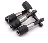 KOMBIUDA Portapuntas Magnético de 60 Mm Vástago Hexagonal para Taladro, Soporte Fuerte y Extensión Rápida para Destornillador Eléctrico Negro