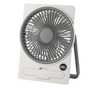 KOMEIYL Ventilador de Mesa, ventilador mesa oficina, Ventilador Portátil USB Silencioso, Mini Ventilador Portátil con 5 Velocidades con Luz LED para Oficina Hogar Viajes Camping Aire Libre (Blanco)