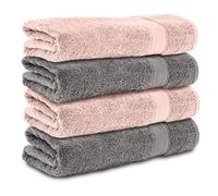 Komfortec Juego de 4 Toallas de Baño 70x140 cm