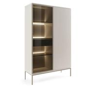 Komodee Laval WTSZ104 - Vitrina con Iluminación LED, Cachemira, Anchura 104 cm, Altura 166 cm, Profundidad 39 cm