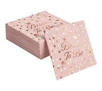Komoke Bride to Be Servilletas Rosa, 3 capas JGA Decoración de mesa de boda, servilletas de papel premium, decoración para despedida de soltera para mujeres; elegantes accesorios para novia JGA