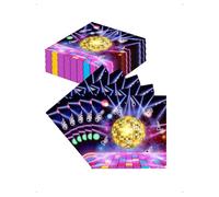 KONFEN 20 Piezas Servilletas Decorativas Disco, 33x33 cm Servilletas de Papel para Fiestas con Bola de Discoteca, Servilletas de Cumpleaños Coloridas para Fiesta Retro Disco Años 70 80 90, Estilo A