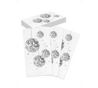 KONFEN 20 Piezas Servilletas Decorativas Disco, 33x40 cm Servilletas de Papel para Fiestas con Bola de Discoteca, Servilletas de Cumpleaños Coloridas para Fiesta Retro Disco Años 70 80 90, Estilo D