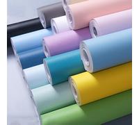 Kongdson Papel pintado autoadhesivo, rollo de plástico adhesivo de color sólido, impermeable, para muebles, escritorio, cajón, gabinete, cocina, encimera de papel de contacto (0,45 x 3 metros, azul