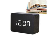 Kongou Reloj Despertador Digital De Madera, Reloj Digital De Cabecera con Modo Día De La Semana/Fin De Semana, Gran Pantalla, Control De Sonido, Reloj Despertador De Sobremesa para Oficina