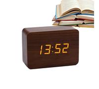 Kongou Reloj Despertador Digital De Madera, Reloj Digital De Cabecera con Modo Día De La Semana/Fin De Semana, Gran Pantalla, Control De Sonido, Reloj Despertador De Sobremesa para Oficina