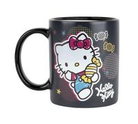 Konix Hello Kitty Taza termorreactiva - 320 ml - Diseño de caramelos - Negro