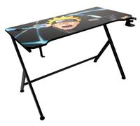 Konix Naruto Shippuden Escritorio Gaming 121 x 69 x 76 cm en Forma de Y - Mesa de Madera y Metal - Portavasos - Soporte para Auriculares - Motivo Naruto Rasengan