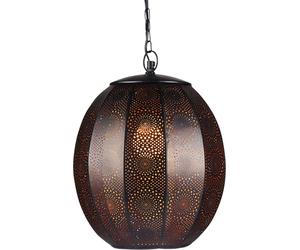 Konoos Schwarz | Lámpara colgante de estilo oriental, fabricada en metal, de 35 cm de diámetro