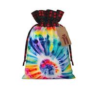 KoNsev Beautiful World Rainbow Tribe - Bolsa de regalo con cordón de bloque de color, regalo de vacaciones, suministros de fiesta de Navidad de 8.3 x 11.8 pulgadas