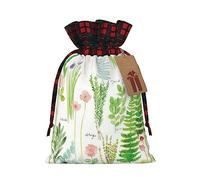 KoNsev Bolsa de regalo con cordón de colores para jardín de hierbas primaverales, regalo de vacaciones, suministros de fiesta de Navidad 8.3 x 11.8 pulgadas